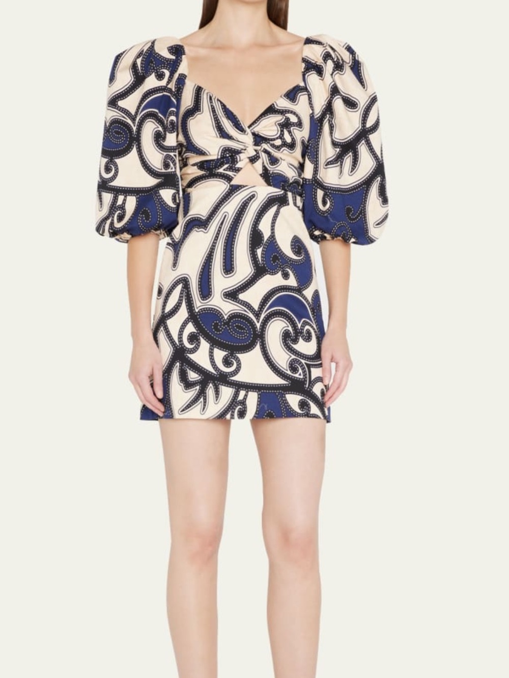 Alexis Iana Puff-Sleeve Sweetheart Mini Dress